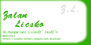 zalan licsko business card